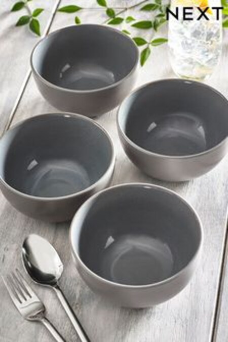 Slate Blue Logan Reactive Glaze Set of 4 Bowls (T33102) | $40