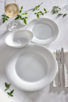 White Sienna 12 Piece Dinner Set (T33104) | 27.50 BD