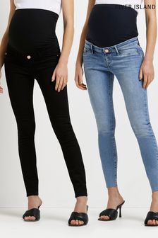 River Island Molly Tempo Jeans, Hellblau, Umstandsmode (T33499) | 94 €