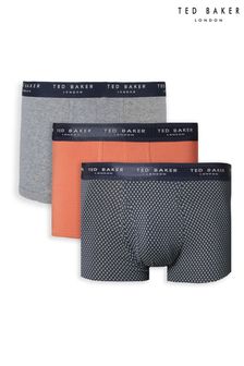 Ted Baker Grey Cotton Fashion Trunks 3-Pack (T33555) | TRY 466