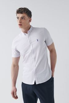 Pink/Blue Short Sleeve Stripe Shirt (T34852) | ₪ 89