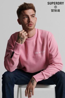 Superdry Pink Recycled Definition Crew Sweatshirt (T35428) | $82