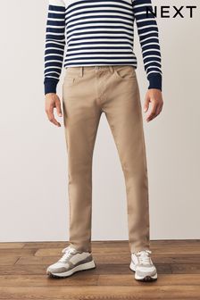 Light Tan Slim Fit Coloured Stretch Jeans (T35789) | $39