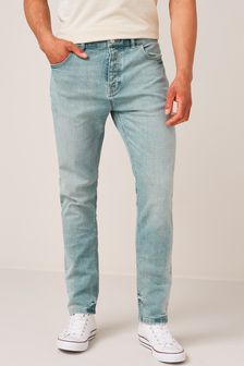 Light Green Tint Slim Fit Authentic Stretch Jeans (T35793) | $42