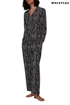 Черная пижама с анималистичным принтом Whistles (T36416) | €58