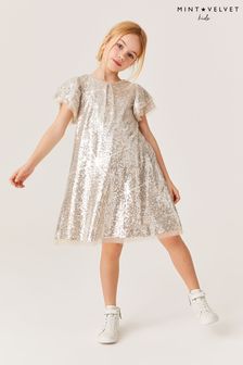 Flitrové šaty Mint Velvet s volány