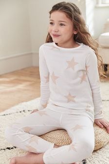 Pink/Weiß, Stern - Kind To Skin Pyjama-Set, 2er-Pack (9 Monate bis 12 Jahre) (T36617) | 32 € - 44 €