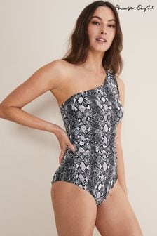 Phase Eight Natural Semira Snake One Shoulder Swimsuit (T36649) | €75