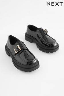 Black Chunky Monk Strap Shoes (T36723) | €33 - €42