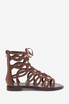 Tan Brown - Forever Comfort® Caged Gladiator Sandals (T36999) | MYR 226