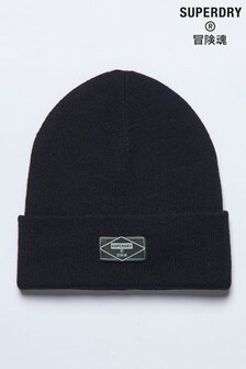 Superdry Black Worker Beanie Hat (T37077) | $21