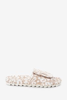 Natural Towel Slider Slippers (T37414) | $45