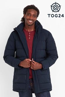 Tog24 Blue Watson Mens Long Insulated Padded Jacket (T37425) | 108 €