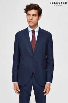 Синий приталенный пиджак Selected Homme State Flex (часть костюма) (T37782) | 6 552 грн