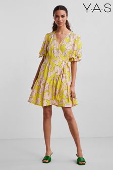 Y.A.S Yellow Miso Floral Print Midi Dress (T37935) | 43 €