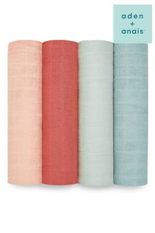aden + anais Multi Kids Large Cotton Muslin Blankets 4 Pack (T38051) | €69