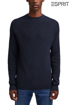 Esprit Blue Crew Neck Knitted Jumper (T38106) | KRW64,000