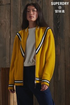 Superdry Yellow Limited Edition Dry Varsity Wool Jumper