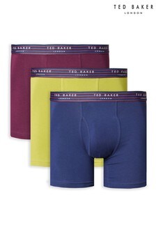 Ted Baker Blue Cotton Boxer Briefs 3 Pack (T40060) | TRY 466
