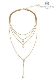Золотистое многорядное ожерелье «Свободный дух» Caramel Jewellery London (T40175) | €33