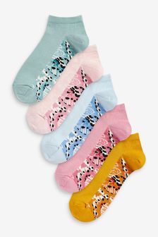 Multi Butterfly Wing Print Trainer Socks 5 Pack (T40240) | €6.50