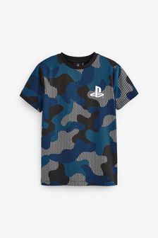 Blau/Camouflage/Playstation - Gaming License T-shirt (3-16yrs) (T40580) | 19 € - 25 €