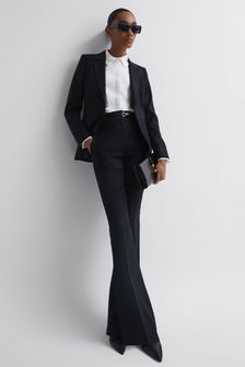Reiss Black Haisley Petite Tailored Flare Trousers (T40801) | TRY 3.461
