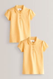 Yellow 2 Pack Cotton Short Sleeve Polo Shirts (3-16yrs) (T40839) | €8.50 - €15