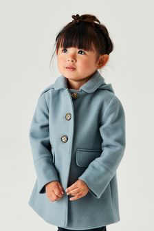 Mint Green Hooded Coat With Wool (3mths-7yrs) (T40858) | €33 - €37