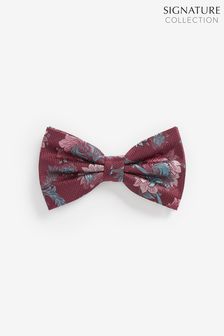 Burgundy Red Floral Bow Tie (T41382) | 8 €