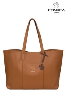 Conkca Ginny Vegetable-Tanned Leather Tote Bag (T41633) | ₪ 186
