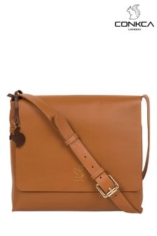 Conkca Bale Vegetable-Tanned Leather Cross-Body Bag (T41639) | $97