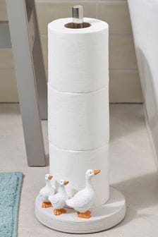 Cream Geese Family Toilet Roll Holder (T43155) | €36