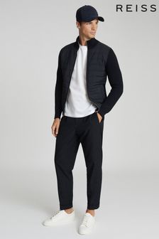 Reiss Navy Trainer Hybrid Zip Through Quilted Jumper (T43270) | HK$2,417