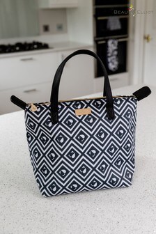 Beau And Elliot White Monochrome Tile Luxury Lunch Tote (T43712) | ₪ 93