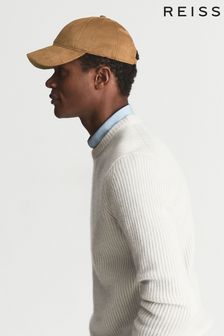 כובע בייסבול של Reiss דגם Stewie במראה זמש בצבע טבעי (T43878) | ‏338 ₪