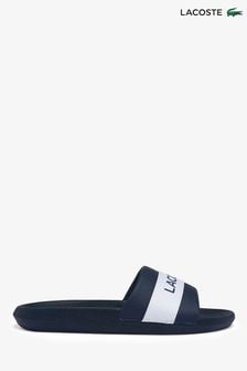 Lacoste Navy/White Croco Slides (T43956) | $55