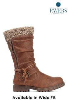 Pavers Womens Wide Fit Casual Mid Calf Boots (T43979) | 60 €