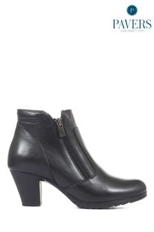 Pavers Ladies Leather Heeled Ankle Boots (T43982) | $82
