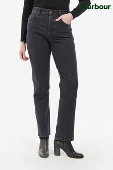 Barbour® Black Burne Mid Rise Straight Jeans (T44434) | $171