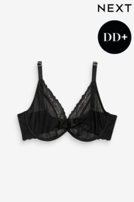 Negru - Sutien Dantelă DD+ delicat (T44516) | 146 LEI