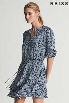 Reiss Leanna Floral Print Flippy Dress (T44834) | 1,551 LEI