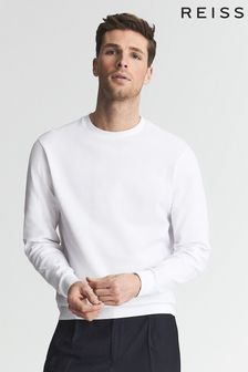 Reiss White Oswold Textured Sweatshirt (T44903) | $91