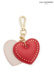 Lulu Guinness Red Blush Double Studded Heart Keyring (T45284) | 74 €