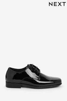 Black Patent Leather Square Toe Derby Lace-Up Shoes (T45559) | 1,019 UAH - 1,273 UAH