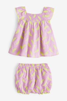 Lilac Purple/Green 2 Piece Baby Top And Shorts Set (0mths-2yrs) (T45694) | 27 € - 29 €