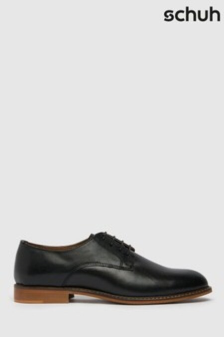 Pantofi Schuh Derby Porter negri din piele (T46102) | 334 LEI