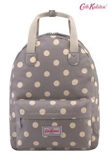 Cath Kidston Grey Hanging Loop Button Spot Backpack
