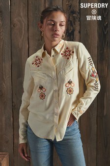Kremowa koszula Superdry Dry Limited Edition Rodeo (T46446) | 505 zł