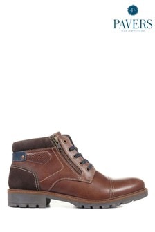 Pavers Tan Lightweight Leather Lace-Up Ankle Boots (T46932) | €77